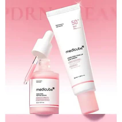 کرم ضد آفتاب صورتی مدیکیوب Medicube PDRN Pink Tone Up Sun Cream SPF50+ PA++++ حجم 50 میل — تصویر ۸