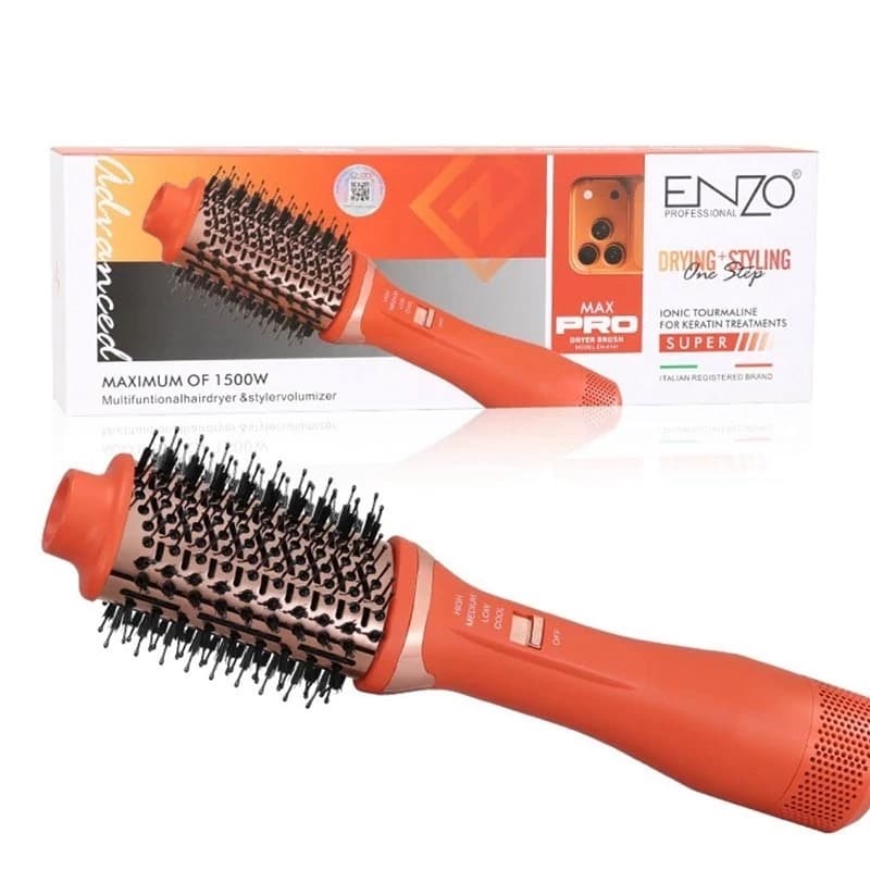 سشوار برسی انزو مدل ENZO EN-4141 | برس حرارتی 1500 وات حرفه‌ای — تصویر ۶