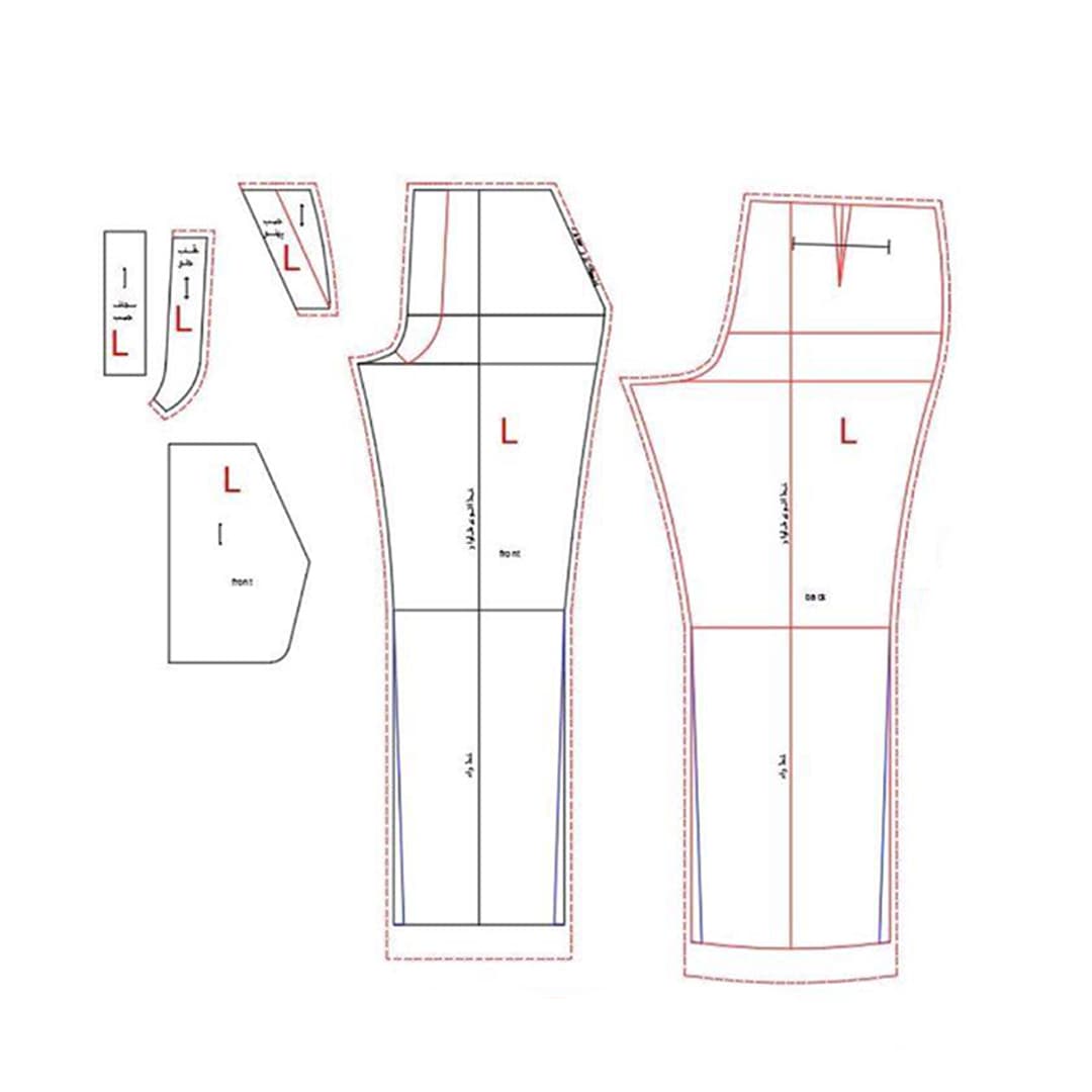الگوی چاپ شده شلوار مردانه