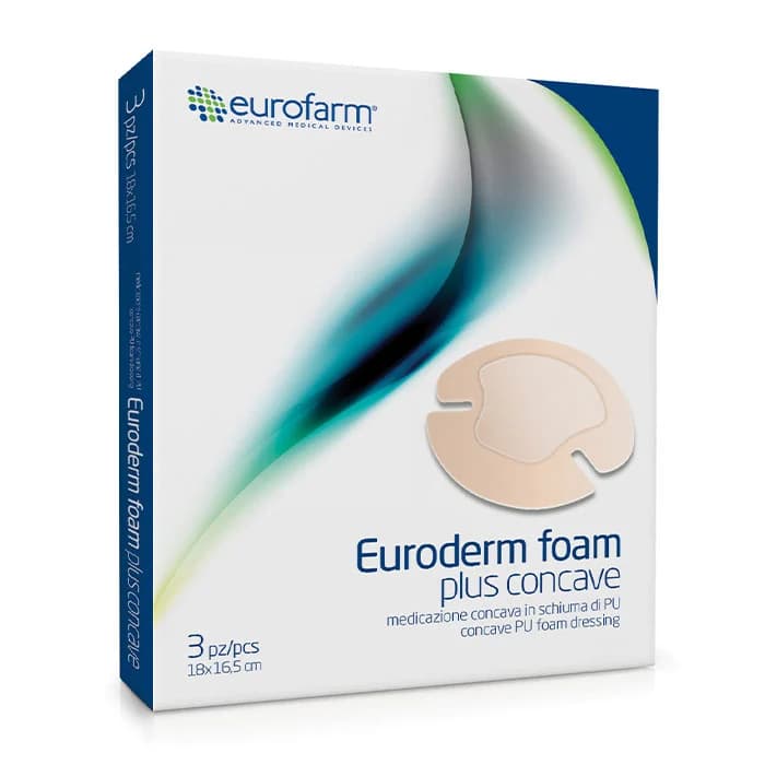پانسمان فوم چسبدار کانکیو پلاس یورودرم | Euroderm foam plus concave