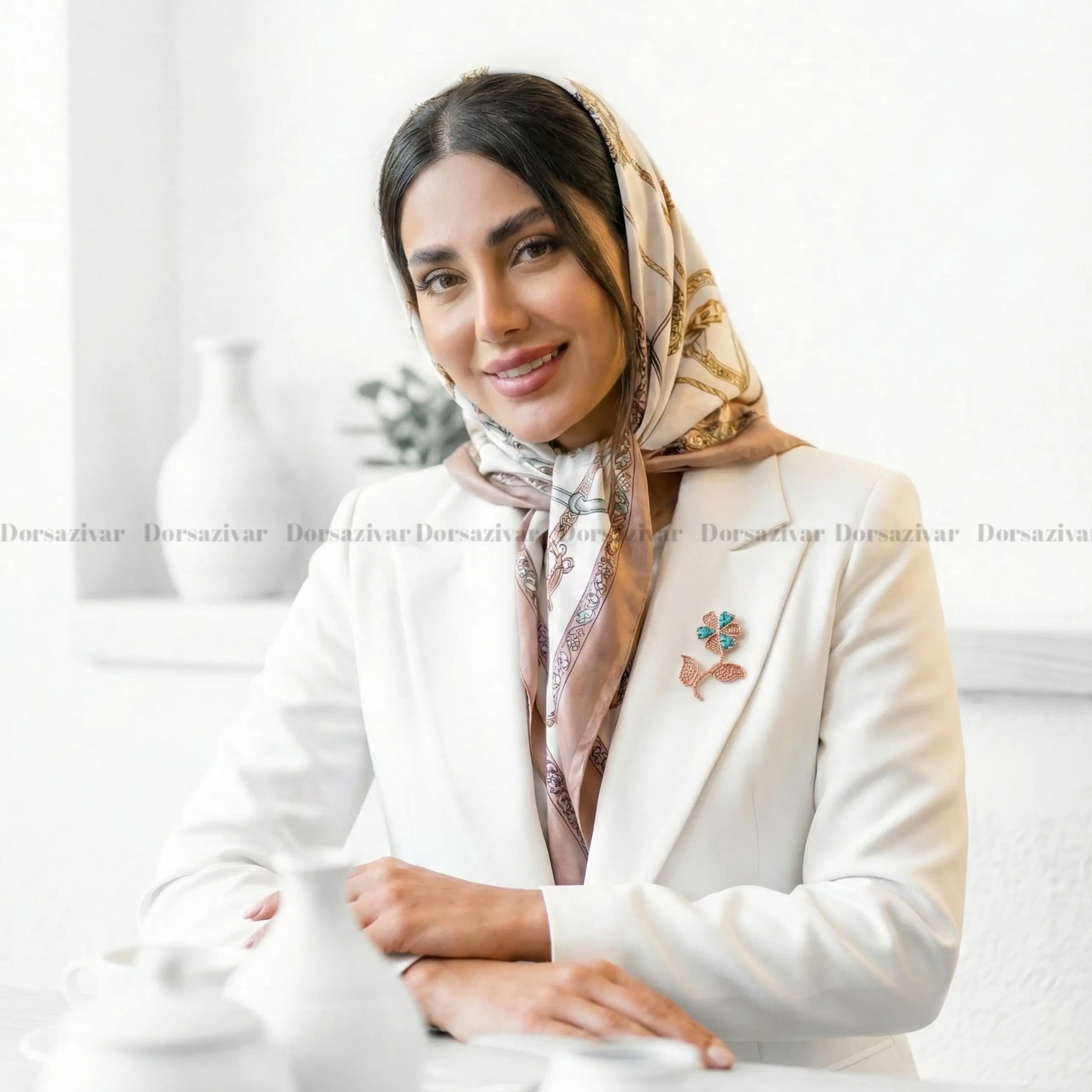 بج سینه مس و فیروزه گل