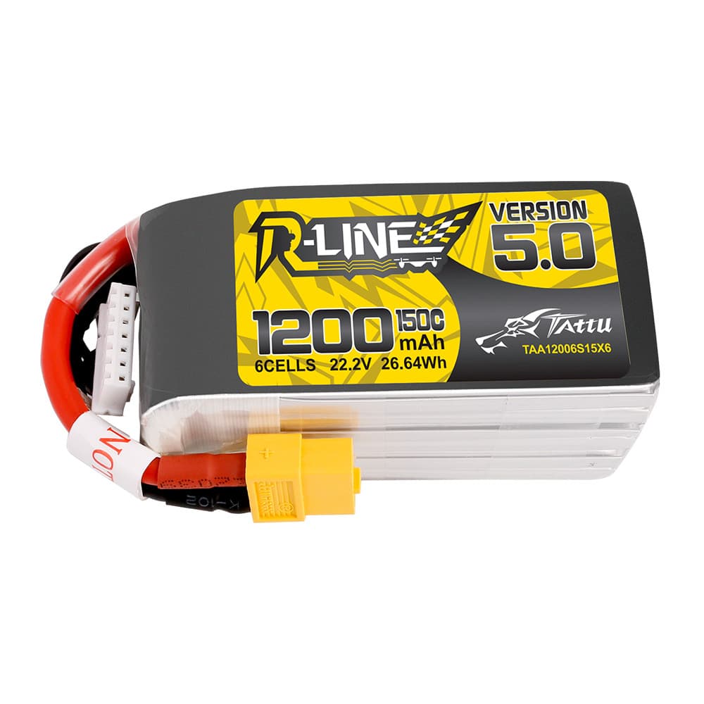باتری Tattu R-Line V5 1200mAh 6S 150C XT60 — تصویر ۲