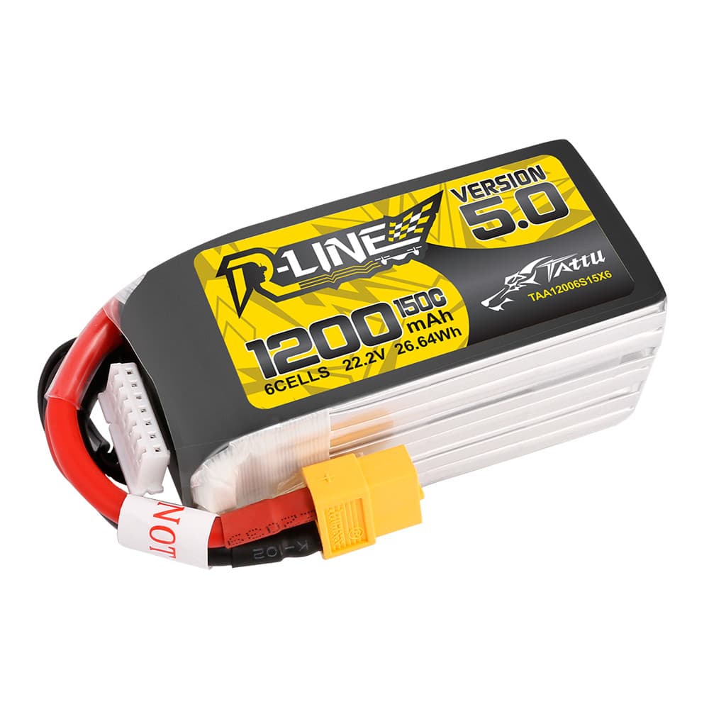 باتری Tattu R-Line V5 1200mAh 6S 150C XT60 — تصویر ۳