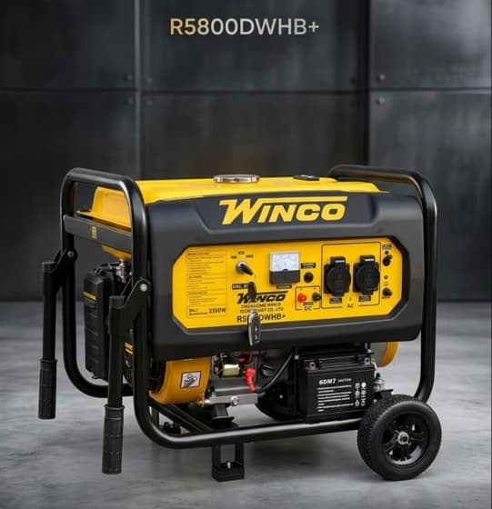 موتور برق ۴ کیلووات وینکو R5800DWHB؛ ریموت استارت و سیم‌پیچی تمام مس