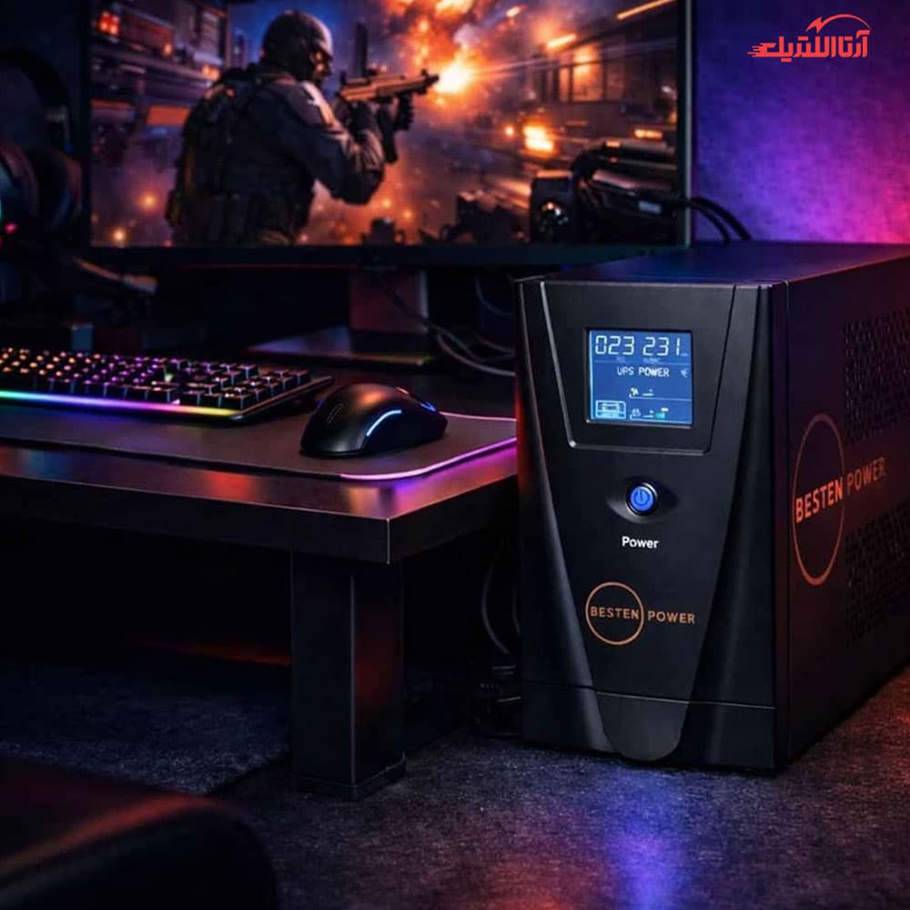 یو پی اس آفلاین لاین اینتراکتیو 1200VA باتری داخلی بستن پاور مدل BPO-1200VA-7Ah — تصویر ۴