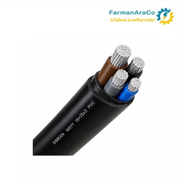 کابل آلومینیوم 16+35×3 سیمکان NAYY با روکش PVC — تصویر ۲