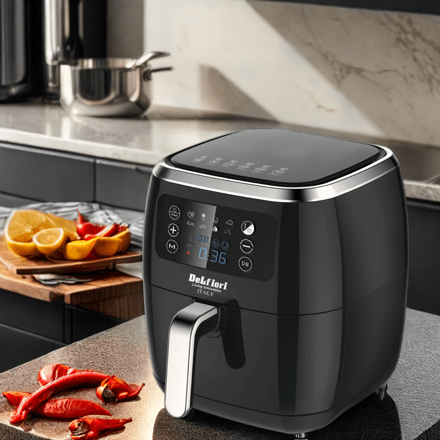 سرخ کن بدون روغن ۷ لیتری دلفیوری DeLfiori مدل DF7006GS — تصویر ۸