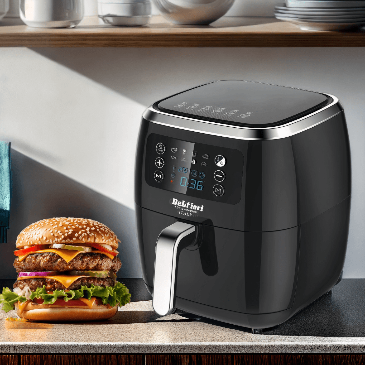 سرخ کن بدون روغن ۷ لیتری دلفیوری DeLfiori مدل DF7006GS — تصویر ۷