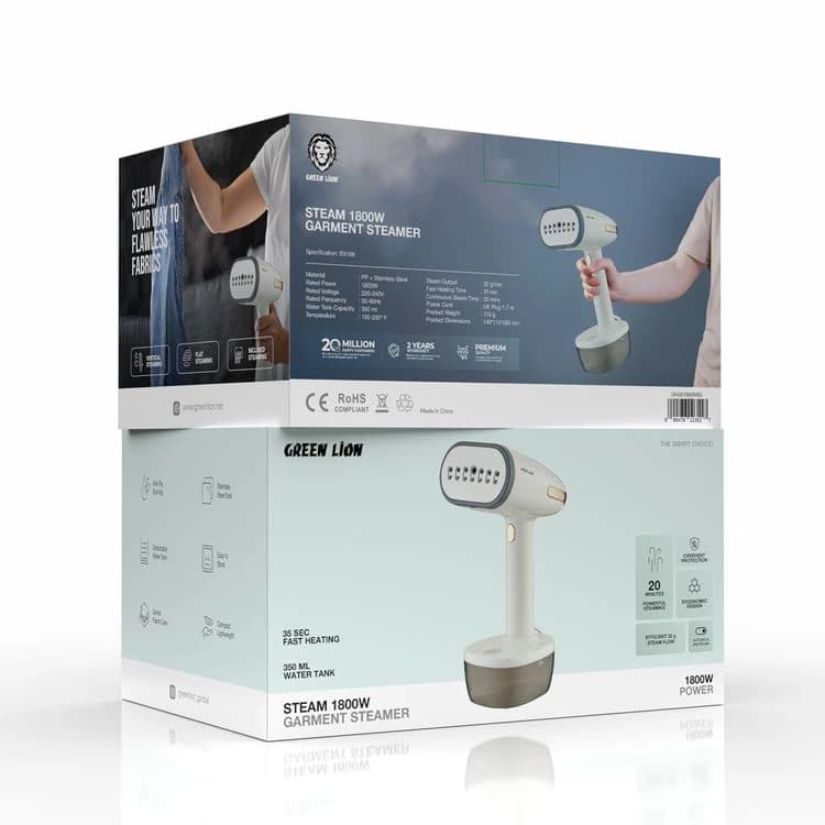 اتو مخزن‌دار 1800 وات گرین لاین مدل Garment Steamer — تصویر ۲