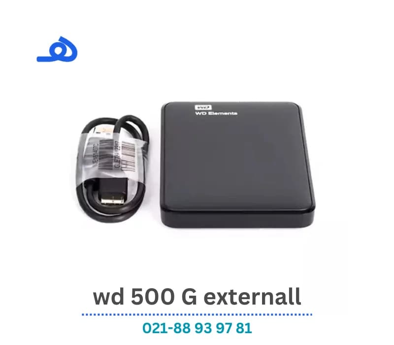 حافظه اچ دی دی اکسترنال وسترن دیجیتال مدل Elements ظرفیت 500 گیگابایت استوک — تصویر ۳