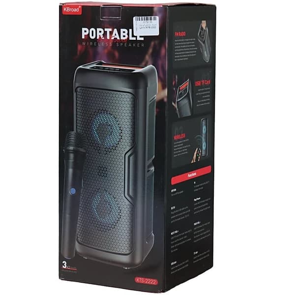 اسپیکر بلوتوثی کی برود KTS-2222 + میکروفون — تصویر ۲