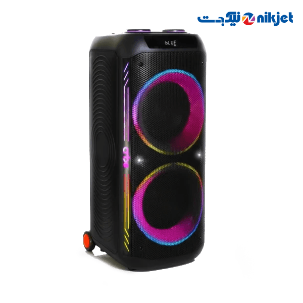 اسپیکر پارتی باکس کربی CR-2837 | اسپیکر ۵۰ وات کارائوکه با میکروفون بی‌سیم و دیسکو لایت — تصویر ۹