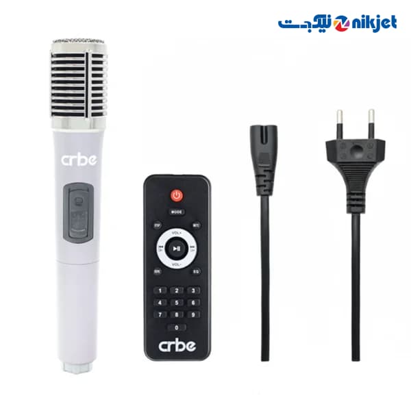 اسپیکر پارتی باکس کربی CR-2837 | اسپیکر ۵۰ وات کارائوکه با میکروفون بی‌سیم و دیسکو لایت — تصویر ۷