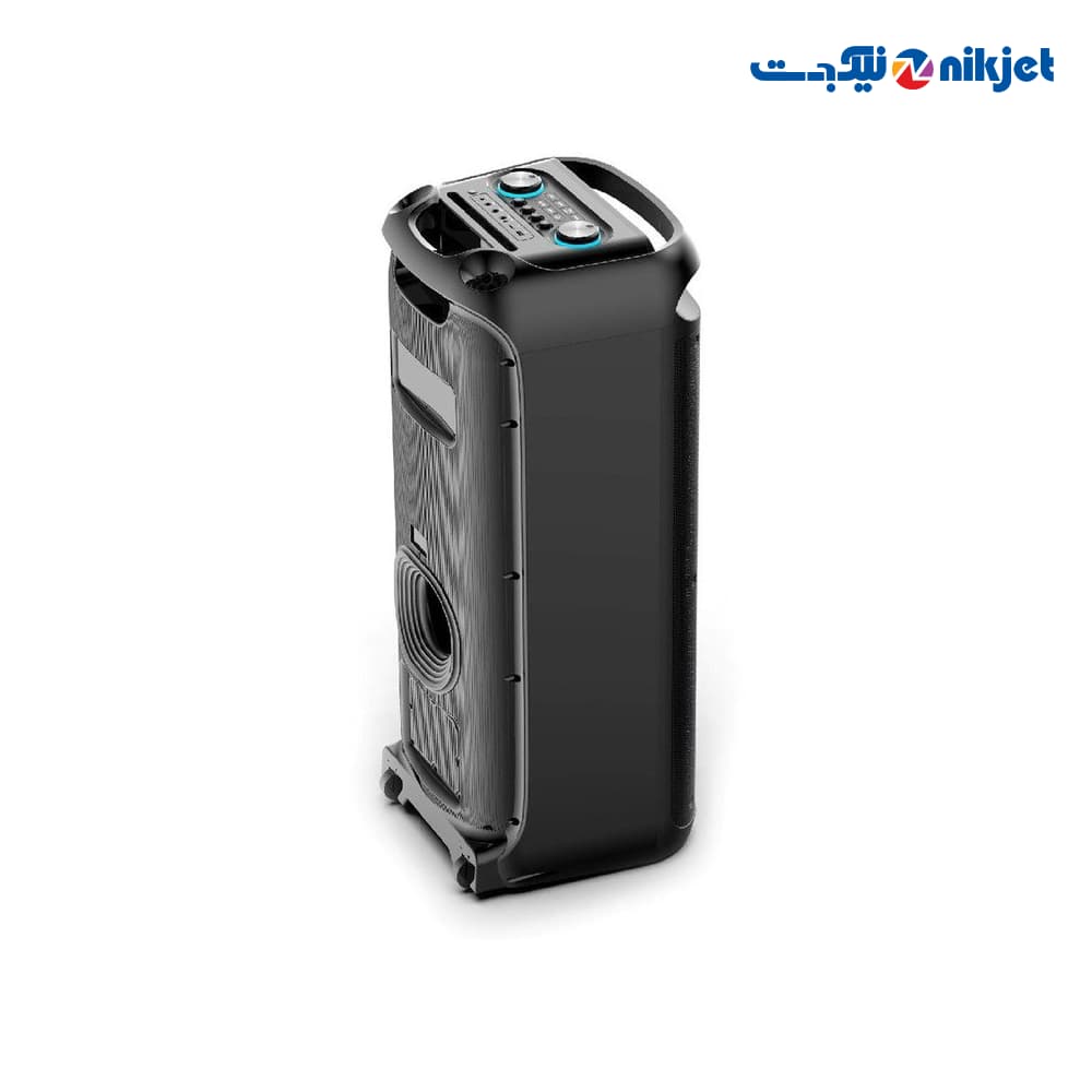 اسپیکر پارتی باکس کربی crbe CR-21010 B | صدای 80 وات واقعی، نورپردازی دیسکویی و میکروفون وایرلس — تصویر ۹
