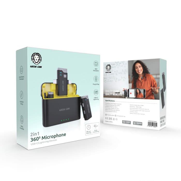میکروفون یقه‌ای گرین‌لاین 360 درجه 3در1 مدل GN3IN1MIC360D؛ انتخابی حرفه‌ای برای تولیدکنندگان محتوا — تصویر ۱۱