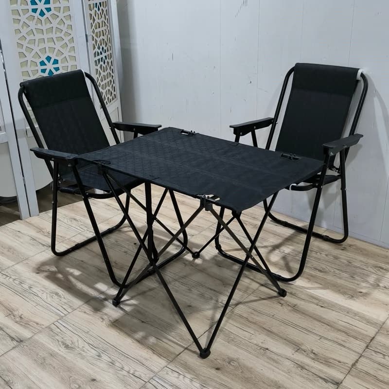 ست صندلی ساحلی 9 فنر و میز تاشو برزنتی استراکچر — تصویر ۲