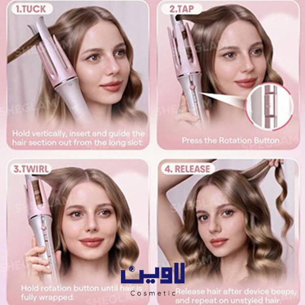 فرکننده مو کرلی شیگلم صورتی سایز 32 مدل cupids charm [اصل] — تصویر ۸