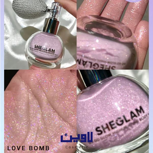 هایلایتر بدن پودری شیگلم رنگ صورتی love bomb [اصل] — تصویر ۲