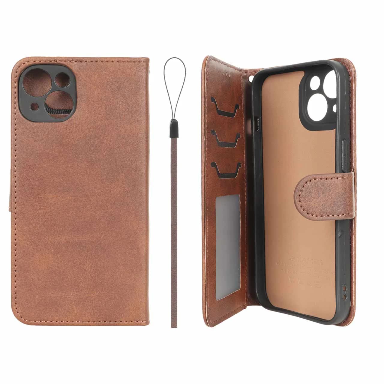 کیف موبایل مگنتی درجه یک داخل خز MNC Plus مدل Apple iPhone 13 / iPhone 14 — تصویر ۵