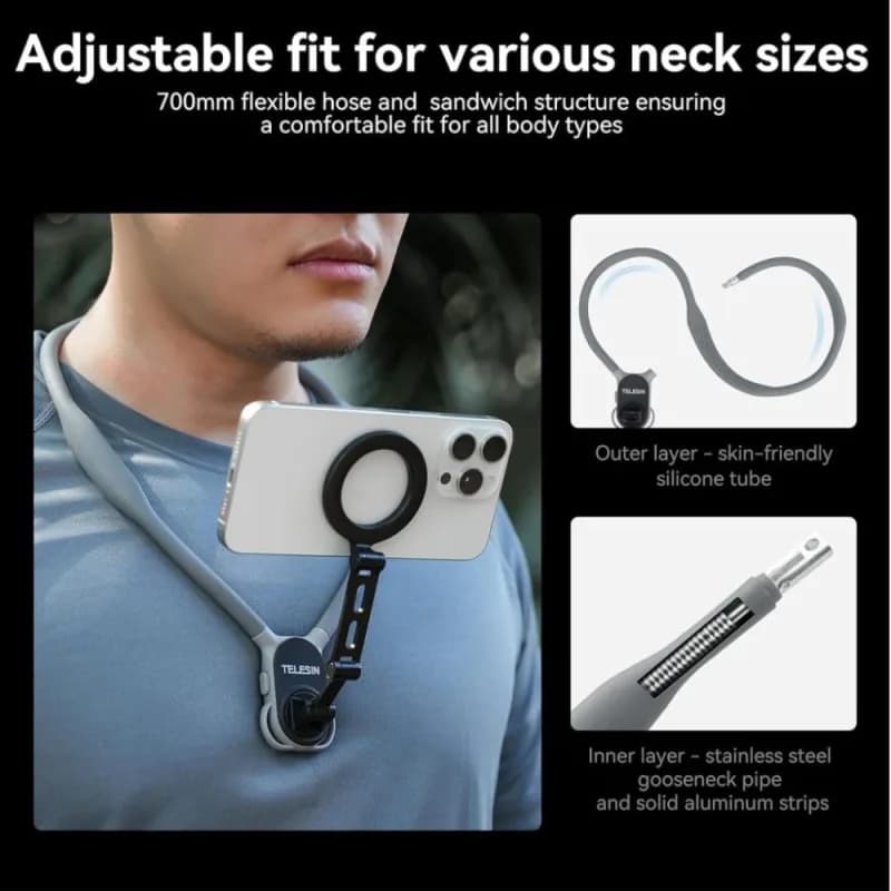 هولدر گردنی تلسین Telesin MNM-002 neck holder max — تصویر ۳