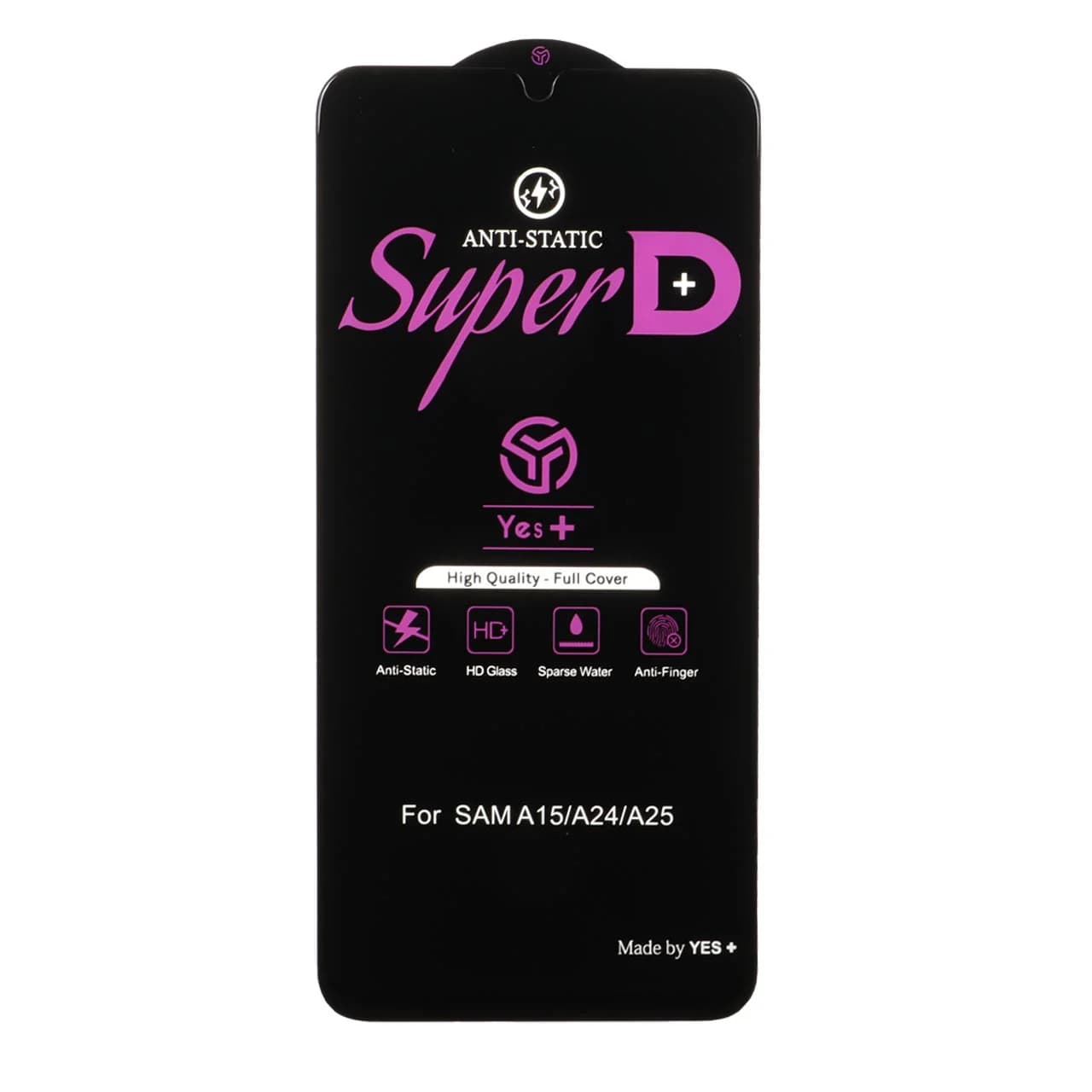 محافظ صفحه نمایش شیشه ای Super D Anti Static Yes Plus مدل Samsung Galaxy A15 / A25 / A24 / M34 / F34