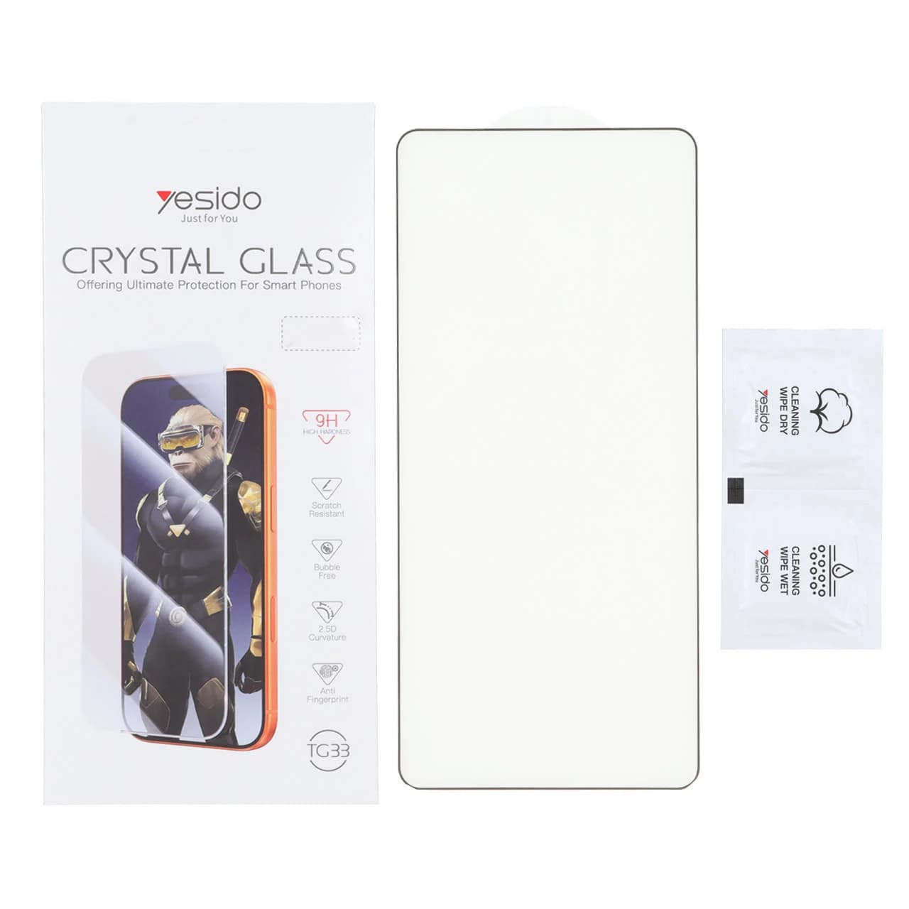 محافظ صفحه نمایش شیشه ای اورجینال Crystal Glass Yesido TG33 مدل Samsung Galaxy S26 Ultra (پک دار) — تصویر ۲