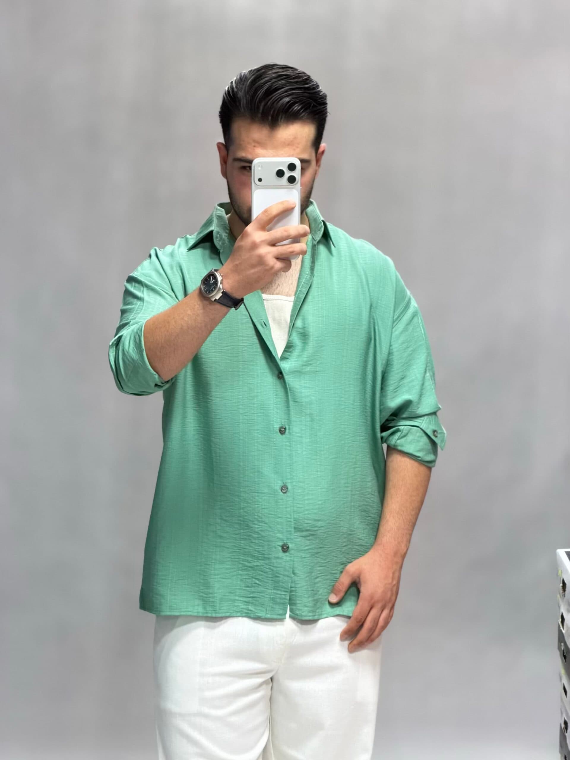 پیراهن باکسی بیسیک لخت در 8 رنگ-00294 — تصویر ۹