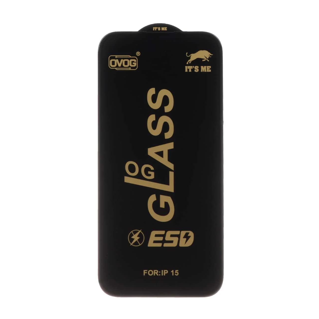 محافظ صفحه نمایش شیشه ای درجه یک Apple iphone 16 / iPhone 15 / iPhone 14 Pro – Full Cover OG – ESD OVOG