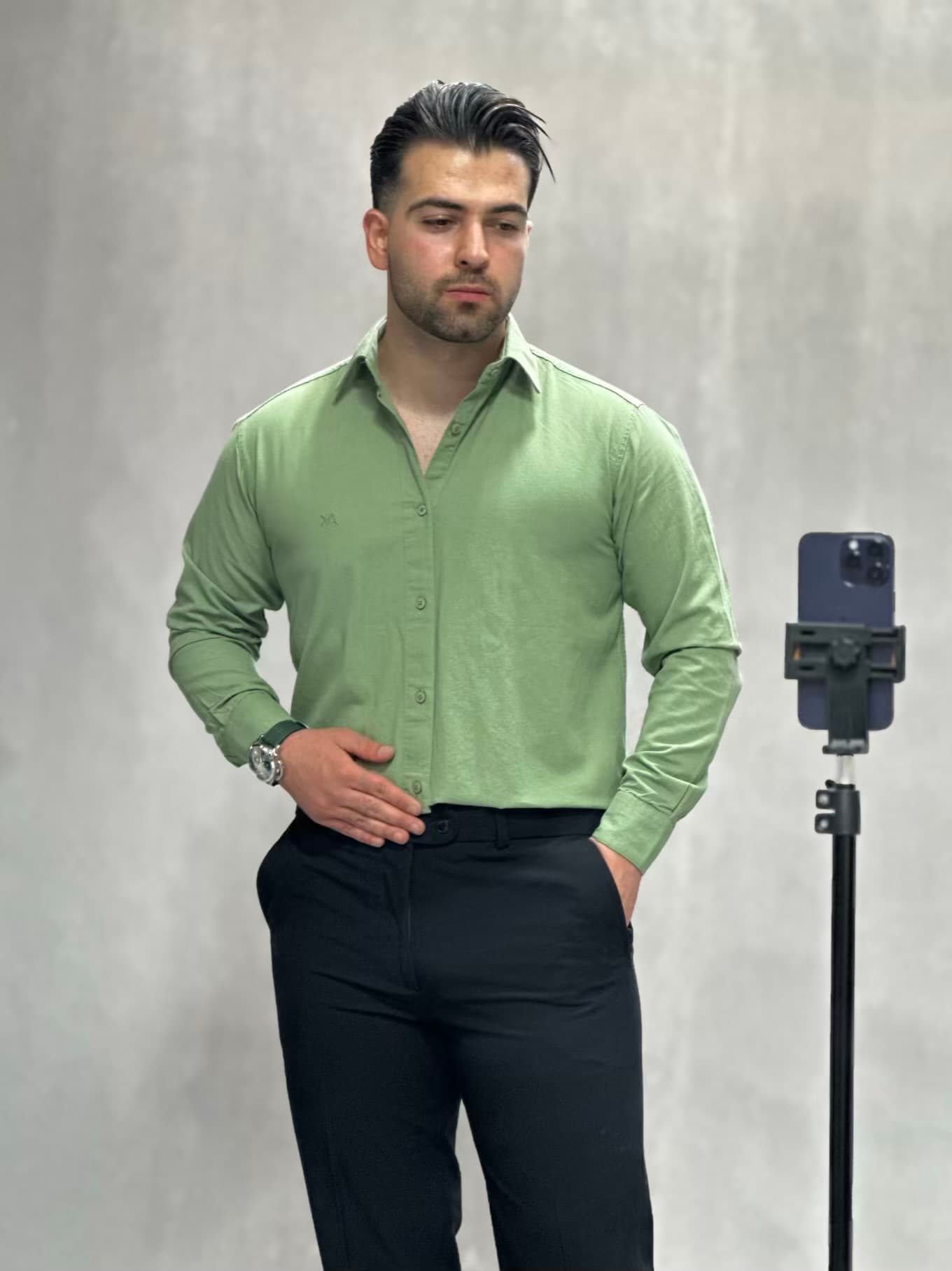 پیراهن کنفی ساده کلاسیک در 5 رنگ-00274