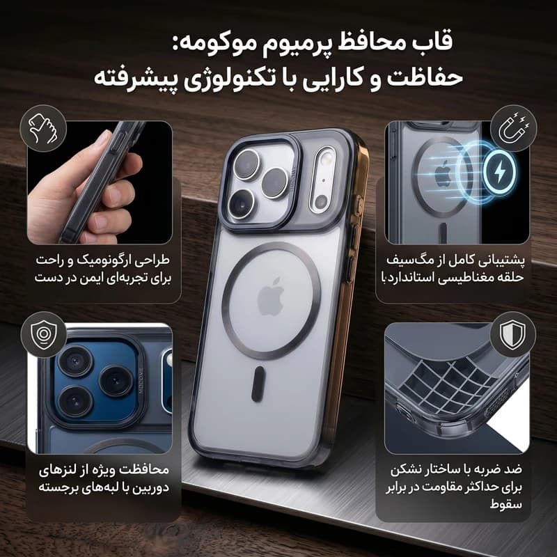 کاور گرنداسکای مدل MOCOME مناسب برای گوشی موبایل اپل IPhone 17 PRO — تصویر ۱۱