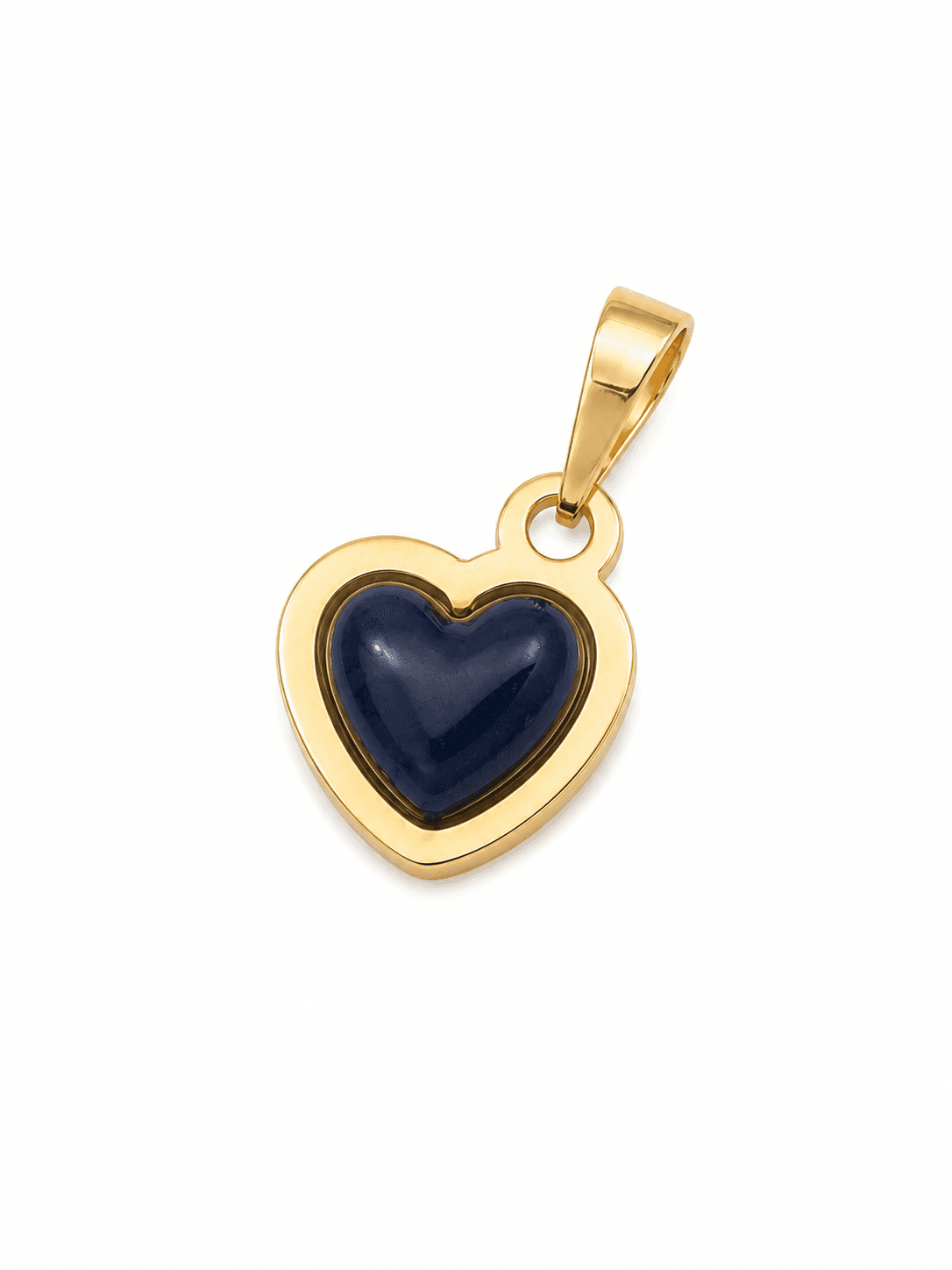 پلاک طلا قلب سرمه ای