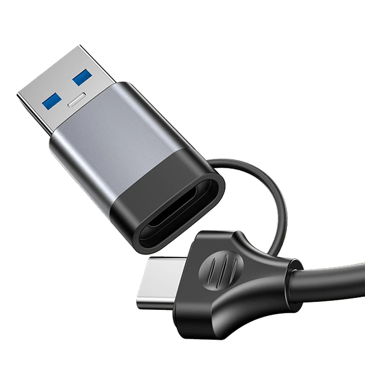هاب 5 پورت Yesido USB Type-C مدل HB20 100W – خاکستری (گارانتی شش ماه تعویض نیکان همراه) — تصویر ۳