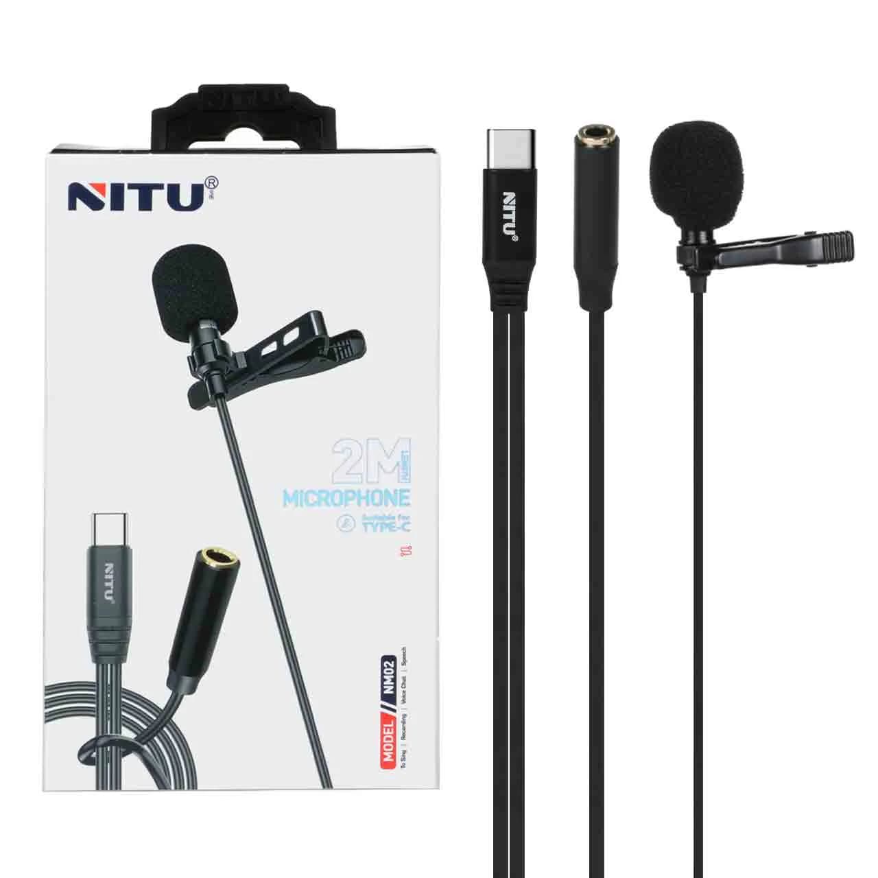 میکروفون یقه ای NITU Type-C مدل NM02 (گارانتی 12 ماه تعویض نیکان همراه)
