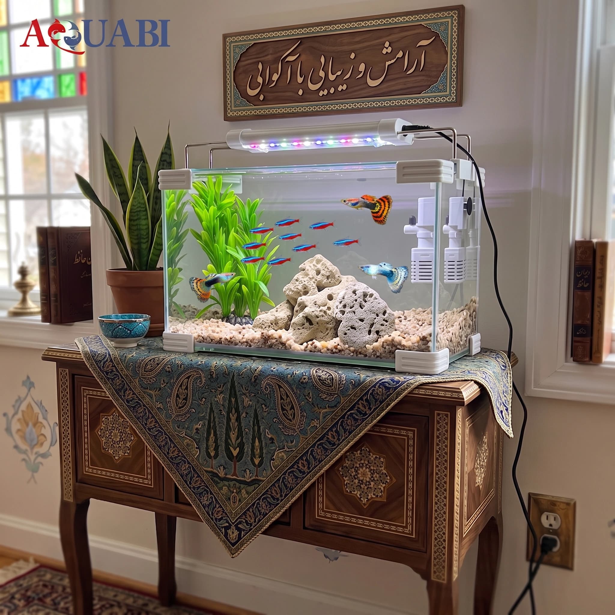 آکواریوم دلسا DL-350 با تجهیزات — تصویر ۷
