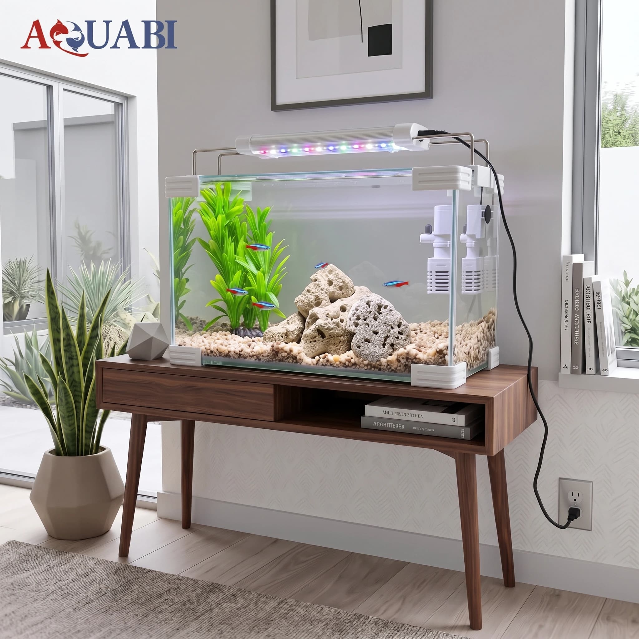 آکواریوم دلسا DL-350 با تجهیزات — تصویر ۲