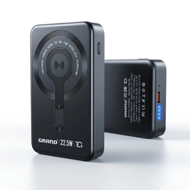 پاوربانک مگ سیف 10.000mAh گرنداسکای مدل GPW-12 — تصویر ۳
