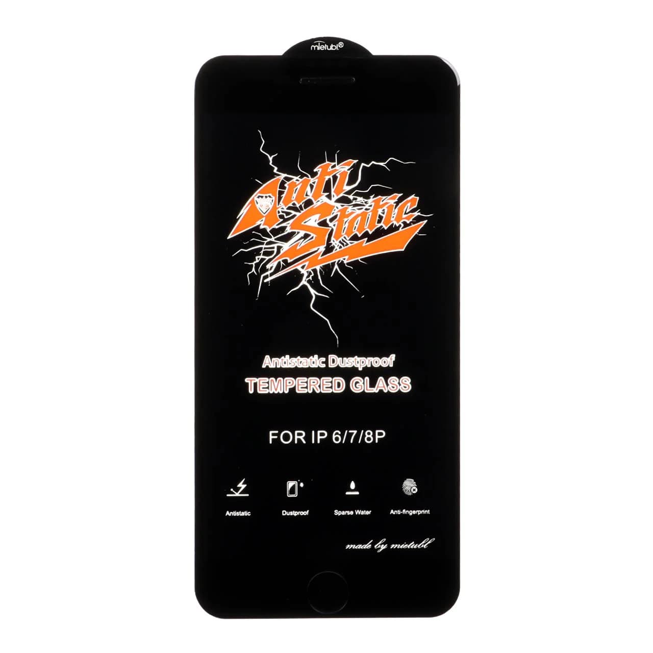 محافظ صفحه نمایش شیشه ای Full Cover Anti Static Mietubl مدل NTC ORG – Apple iPhone 6 ‌Plus / iPhone 6S Plus / iPhone 7 Plus / iPhone 8 Plus – مشکی