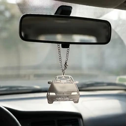 آویز پژو 405 استیل | پلاک و زنجیر طرح 405 با طراحی دقیق — تصویر ۷