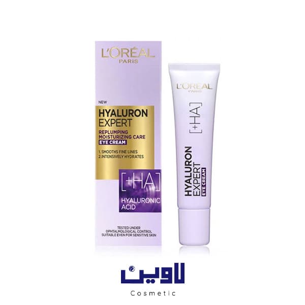 کرم دور چشم هیالورونیک اسید لورال Loreal Hyaluron HA+ Eye Cream حجم 15میل [اصل] — تصویر ۳