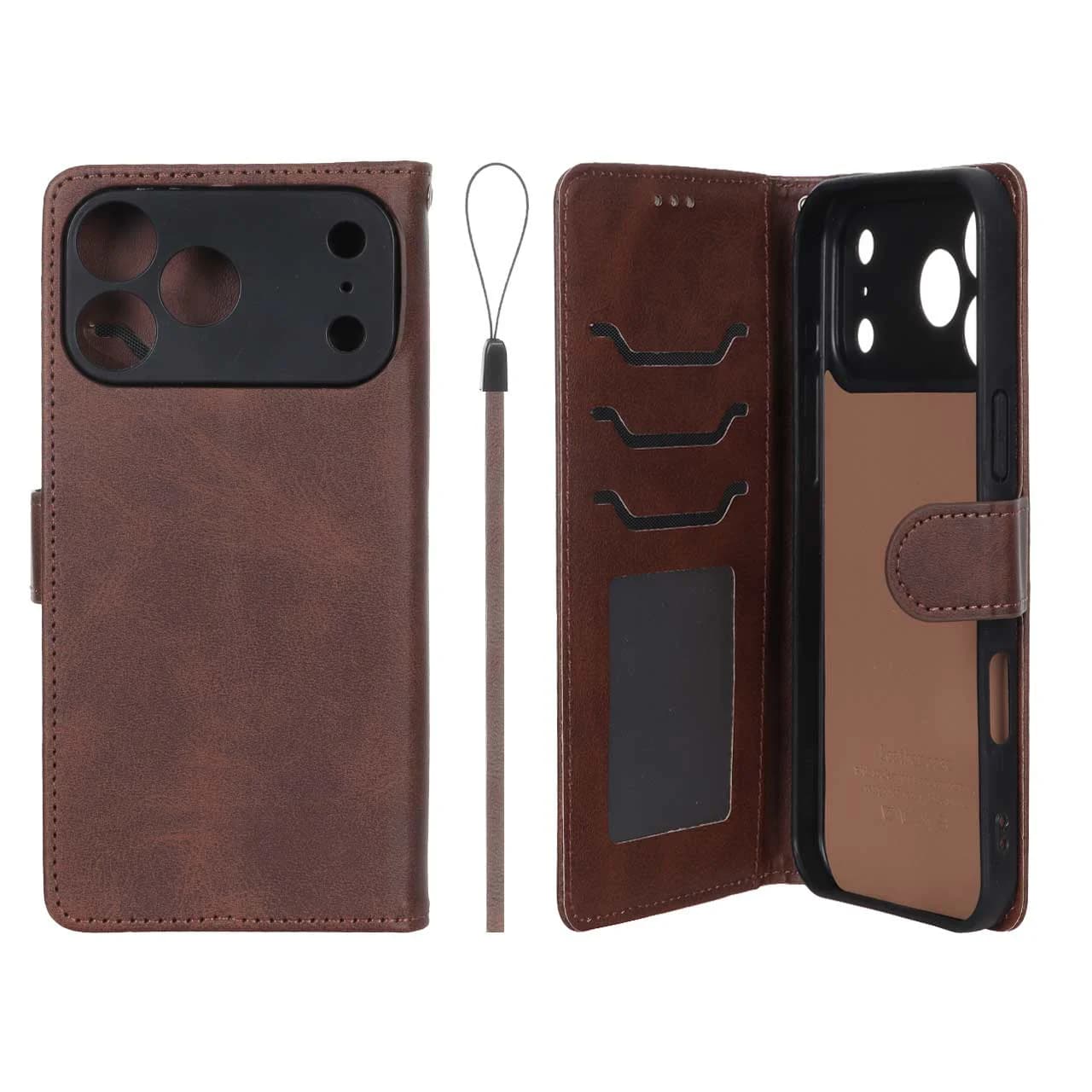 کیف موبایل مگنتی درجه یک داخل خز MNC Plus مدل Apple iPhone 17 Pro Max