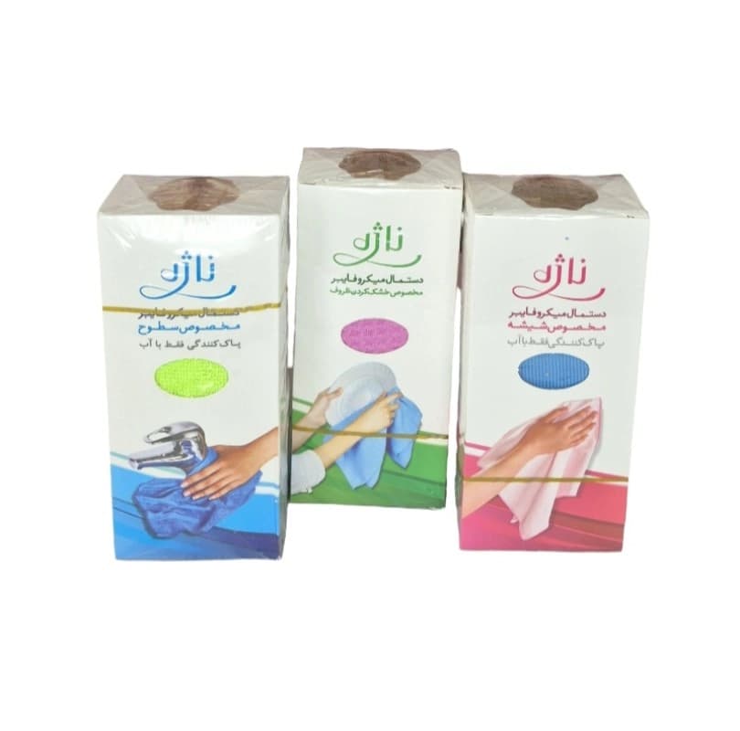 دستمال میکروفایبر ناژه مخصوص شیشه — تصویر ۳