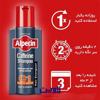 شامپو آلپسین C1 اصل 250 میل ضد ریزش مو — تصویر ۴