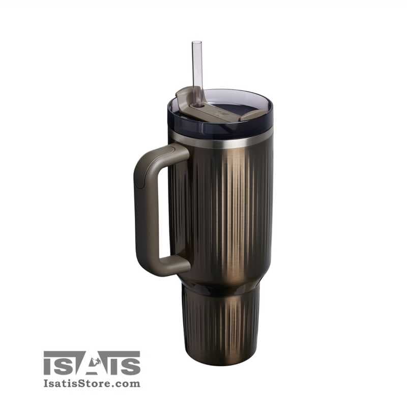 ماگ نی دار فلوتد تامبلر دسته دار 1.18 لیتری استنلی اورجینال STANLEY FLUTED Tumbler — تصویر ۵