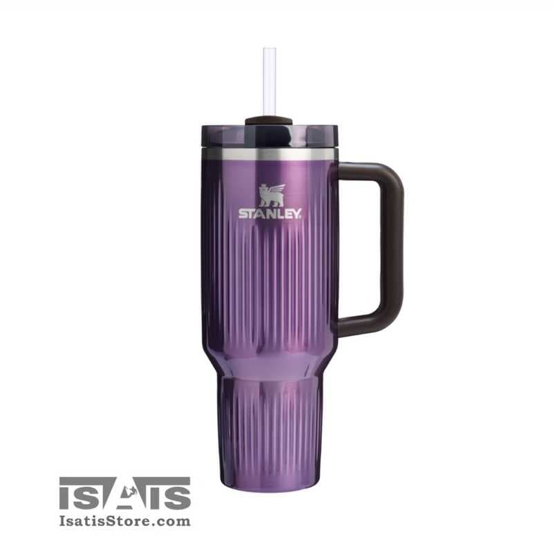 ماگ نی دار فلوتد تامبلر دسته دار 1.18 لیتری استنلی اورجینال STANLEY FLUTED Tumbler