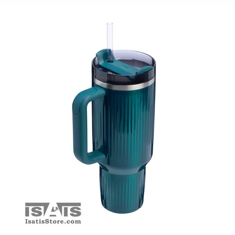 ماگ نی دار فلوتد تامبلر دسته دار 1.18 لیتری استنلی اورجینال STANLEY FLUTED Tumbler — تصویر ۸