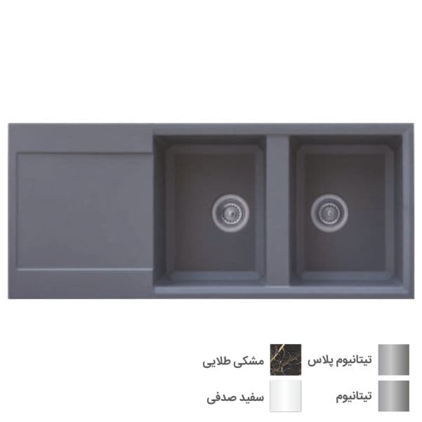 سینک گرانیتی توکار میکس پلاس +MiX مدل SG۱۰۴ — تصویر ۲