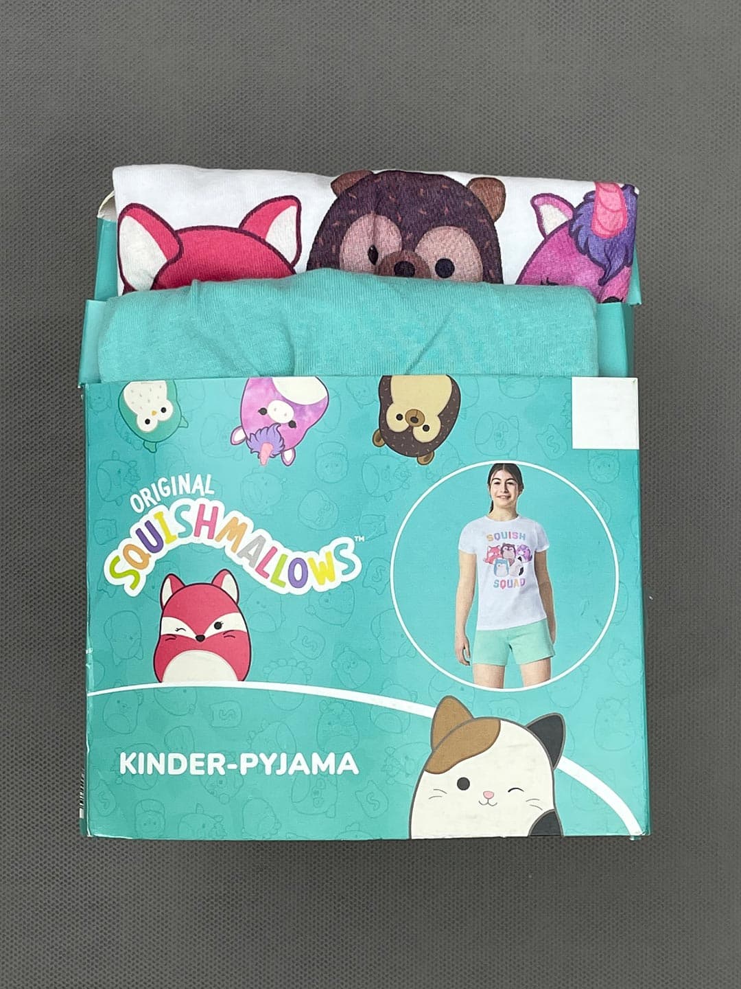 ست تیشرت و شورتک دخترانه راحتی SQUISHMALLOWS کد A4656 — تصویر ۵