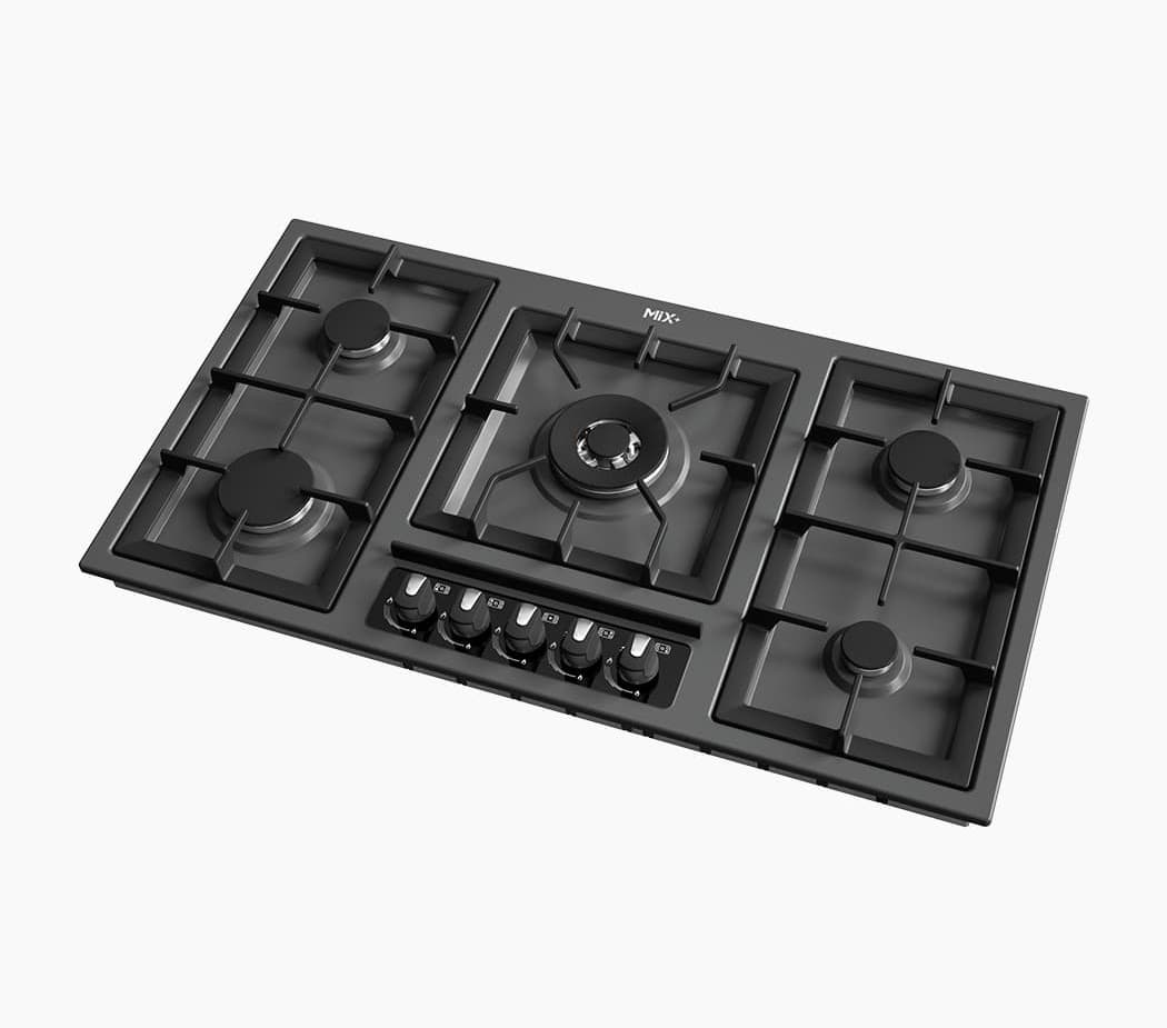 اجاق گاز میکس پلاس مدل E518M استیل دودی