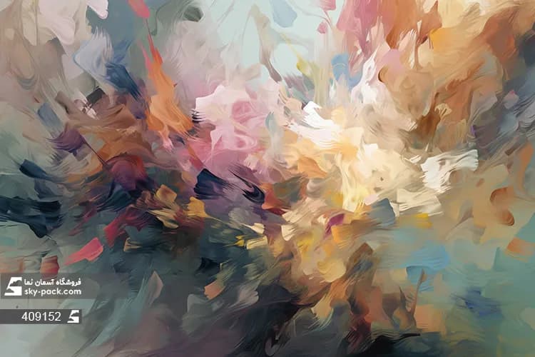 تابلو بوم کنواس طرح ابستره کاردکی — تصویر ۳