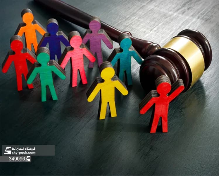 پوستر دیواری دفتر وکالت طرح چکش